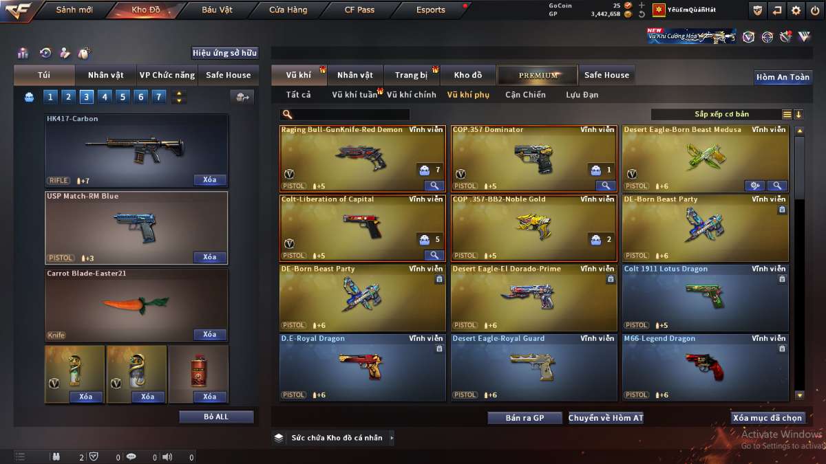 shop acc cf uy tin gia re